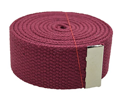 ACCmall Plain Canvas Military Web Belt & Black Buckle2