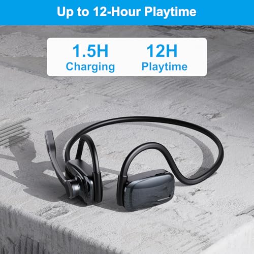 Image of Open Ear Bluetooth V5.4 Wireless Headphones with Noise Cancelling Mic