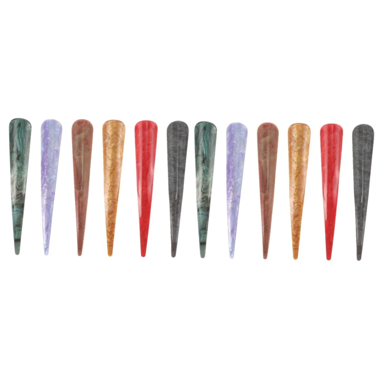 minkissy 12pezzi Fermagli Per Acrilico Ox Horn Clip Decorative Per Acconciature Femminili Per Stile e Comfort