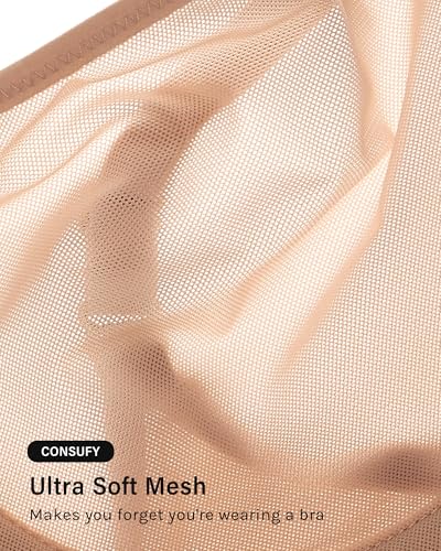 INLYRIC Women's Cosnufy Sheer Balconette Bra Demi Unlined Plunge Mesh See Through Sexy Bras Underwire4