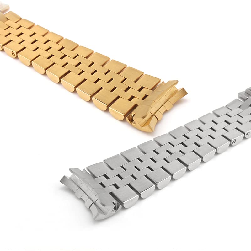 Klasyczny pasek do zegarka ze stali nierdzewnej 13 17 20 mm, do roli X Oyster Perpetual DateJust srebrna złota męska bransoletka na nadgarstek
