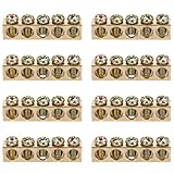 QUARKZMAN 8 Stück Terminal-Erdungsleiste, 5 Positionen Schraubenmessing-Terminal-Erdungsleiste, M4 5,5x7,5 mm Schraubenblockbarriere Messing für elektrische Geräte