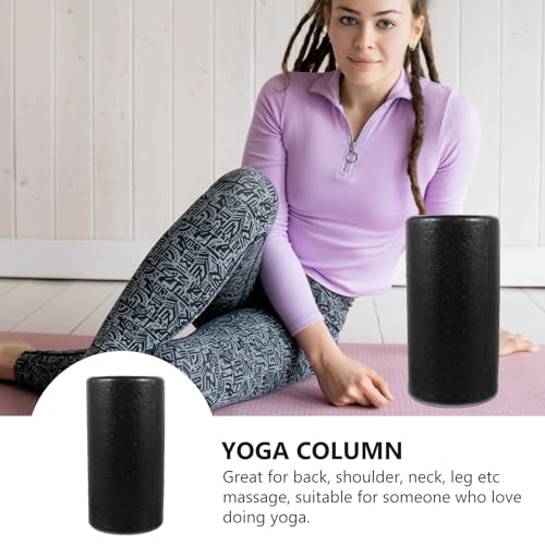 Rodillo de Yoga y Masaje SOLUSTRE, de Espuma EPP para Músculos, Espalda, Piernas y Pies, para Ejercicio Fitness y Terapia con Masaje Profundo, 15 x 30 cm, para Gimnasio en Casa y Yoga miniatura 6