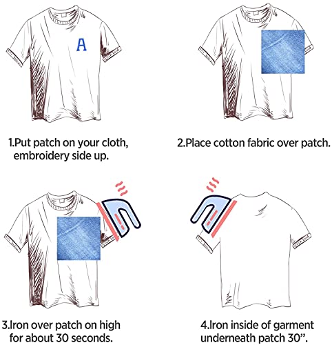 LUTER 52 Pezzi Toppe Ferro su Lettere Patch