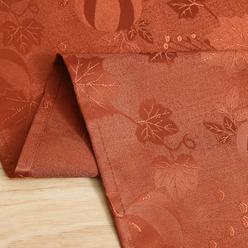 Smiry THZB012 Fall Table Runner, 13X72 Inch Autumn Pumpkin Damask Table Runner thumb #4