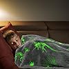 Glow in The Dark Blanket Dinosaur Throw Blanket for Boys Kids Soft Warm Cozy Cute Dino Blanket Unique Dinosaurs Toys Gifts Gray Glowing Dinosaur Room Decor Blankets for Girls Teens 50"x60" #1