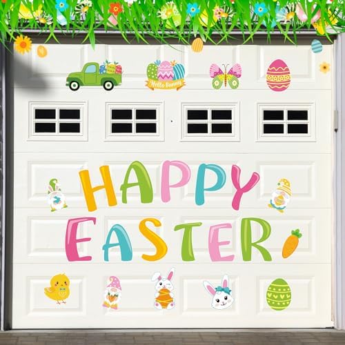 Ferraycle 23 Pcs Happy Easter Garage Door Decoration