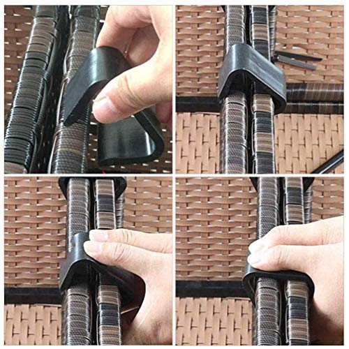 Yardwe 10Pcs Conector Prendedor Grampo Clips Cadeiras Sofá Móveis de Vime Ao Ar Livre Móveis De Vime