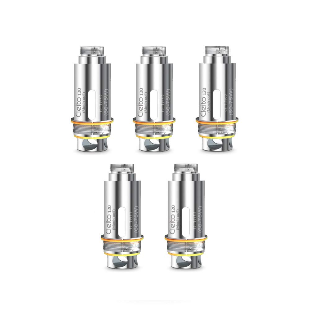 Aspire Cleito 120 Mesh coils 0.15 ohm (5 pcs) for Aspire Cleito 120 Tank and Cleito 120 PRO Tank - Nicotine Free