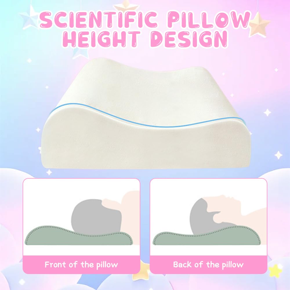 Oreiller Enfant, 45 x 27cm Oreiller Ergonomique Enfant, Coussin de Sommeil pour en-Fant, Confortable Sommeilenfant vec Taie pour La Crèche, T'apporte de Beaux Rêves (Licorne)