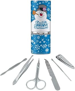 Frosty the Snowman Snowing Stainless Steel Manicure Pedicure Grooming Beauty Care Travel Kit