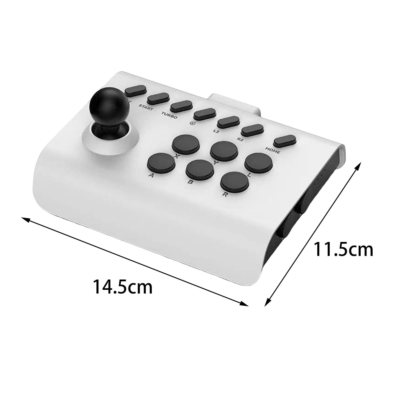 3 set Arcade Rocker Gioco Joystick 13 Pulsanti per Console di Gioco Smartphone Computer Bianco Nero 14.5x7x11.5 cm