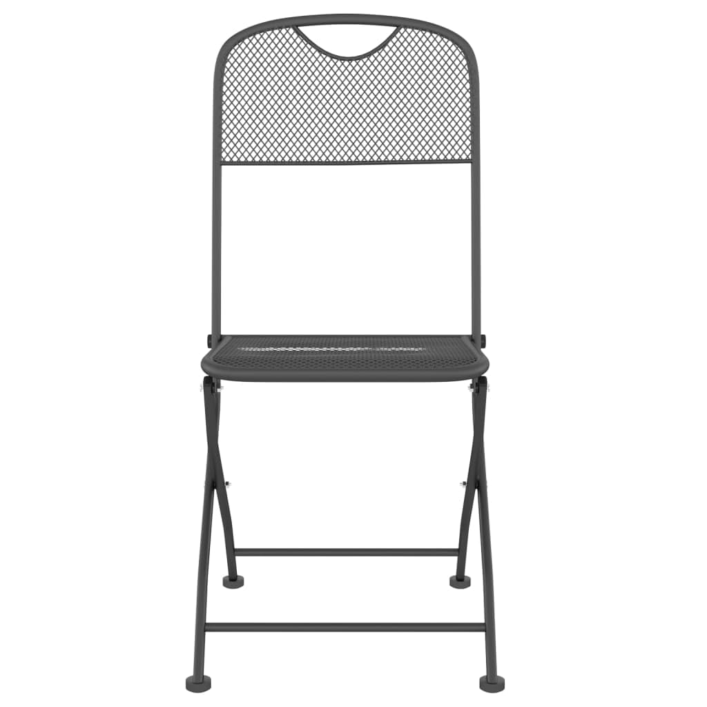 Set di 9 mobili da giardino antracite, 165 cm, tavolo in metallo, griglia estensibile, pieghevole, per terrazza, giardino, balcone, design salvaspazio