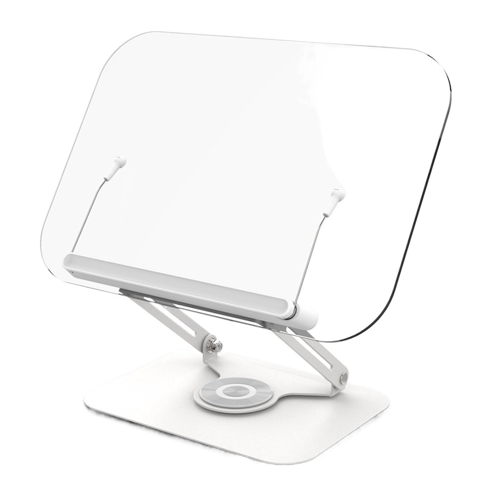 Atril Para Libros Soporte giratorio for libros de escritorio con Clips página Panel transparente soporte plegable y ajustable en ángulo para para escritorio