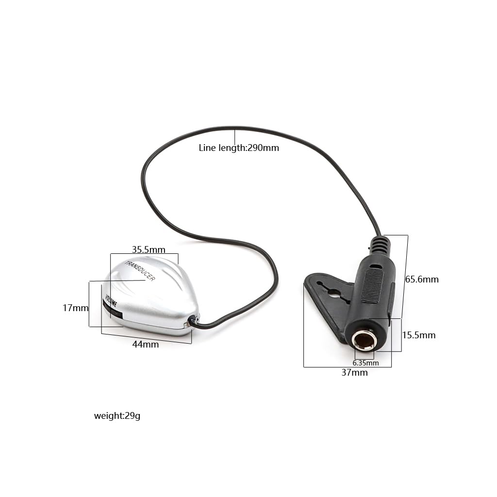 RuiJOTWAT Acoustic Guitar Pickup Piezo Contact Pickup with volume control for Guitar Ukulele Violin Mandolin, Banjo Accessories - Image 2