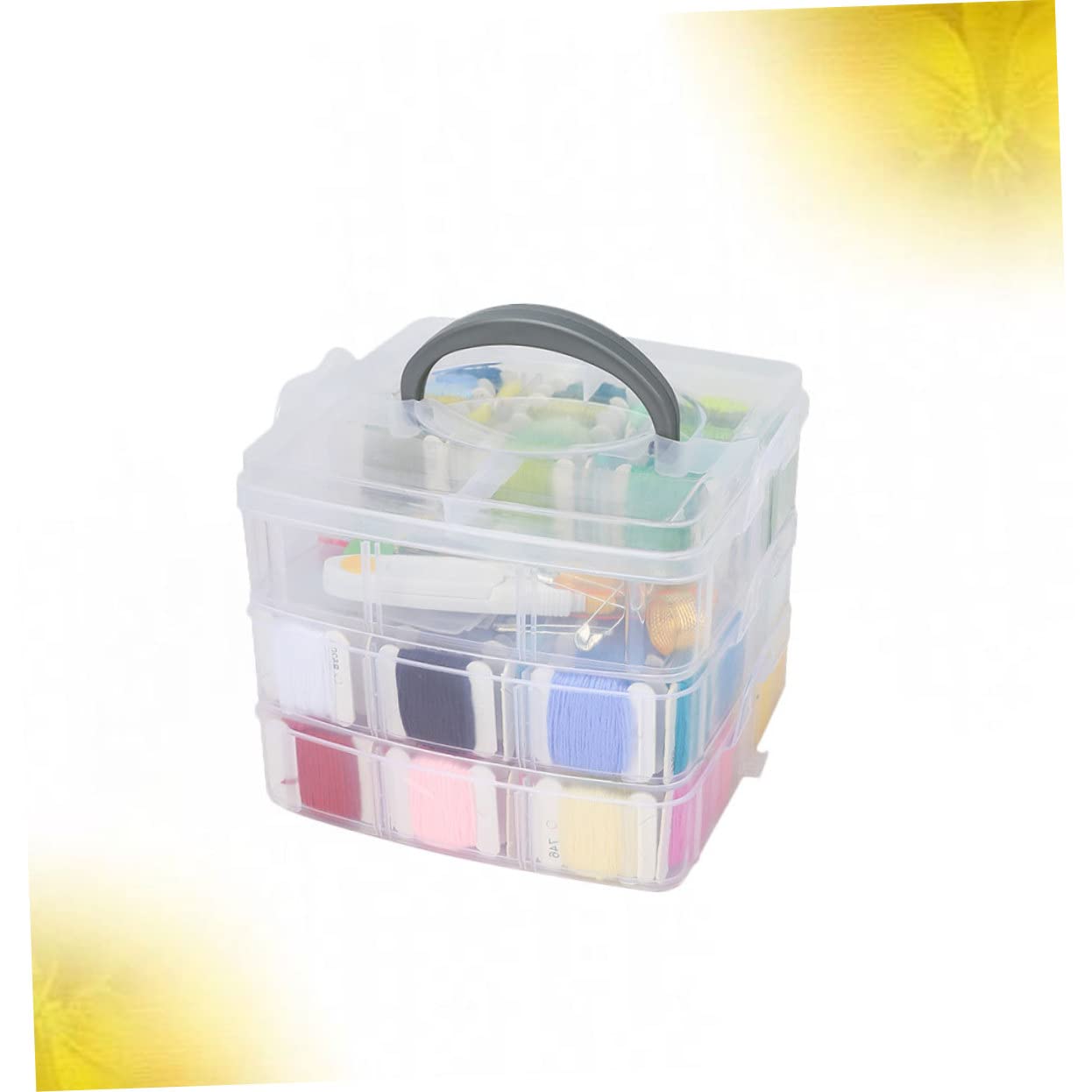 PERSELOSO Hilos de Bordar para Punto de Cruz DIY de Kit de Hilos de Bordar Tablero de Herramientas de Costura para Mujeres y Niñas con Caja de Almacenamiento