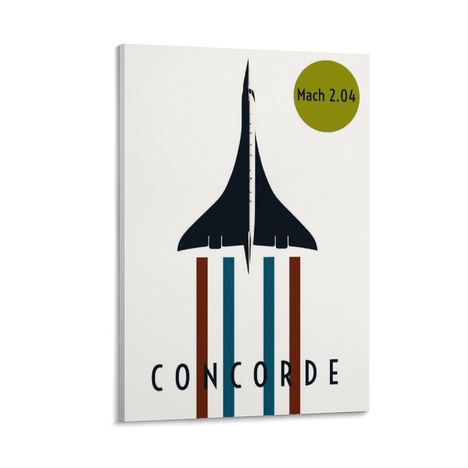 NCUDANK Iconic Concorde Poster Canvas Poster Wall Art Decor Print Picture Paintings for Living Room Bedroom Decoration 24x36inch(60x90cm)