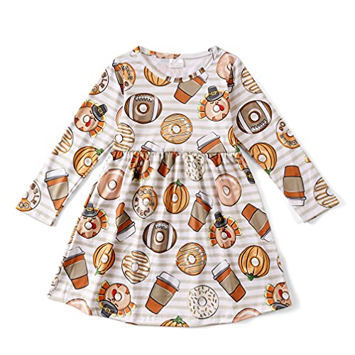 Halloween Kids Toddler Girls Pumpkin Dress Twirl Dresses Flutter ...