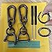 Imeisuit 2 Sets Car Keychain car key clip Quick-Release Horseshoe Shape D-Ring Key Fob Holder with Round Carabiner Keychain