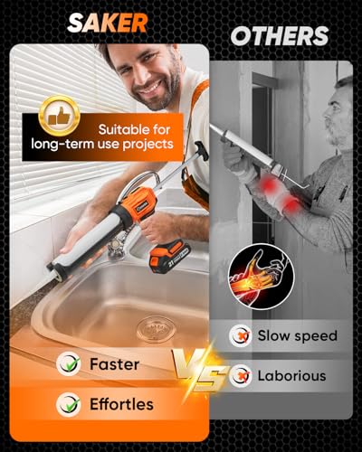 Saker Electric Caulking Gun Cordless Caulk Gun Drip-free - image 3