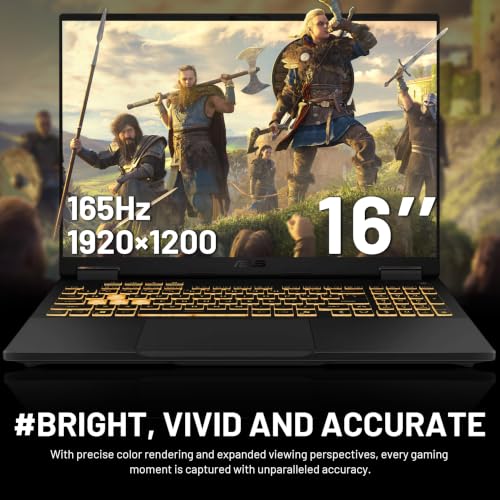 Image of ASUS TUF F16 16 inch FHD+ 165Hz Gaming Laptop, Intel Core i7-14650HX, 64GB RAM, 3TB Storage (2TB SSD+1TB Docking Station Set), GeForce RTX 5060 8GB GDDR7, RGB Backlit Keyboard, Windows 11 Pro, Jaeger Gray