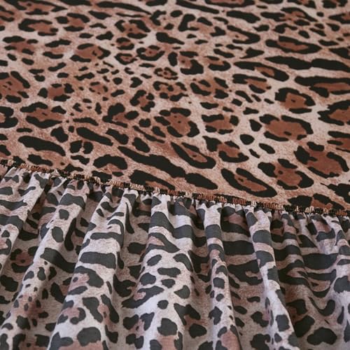 Sdy NTSD-XBW 4Pcs Leopard Bedding Sheets Queen Size Leopard Print Sheet Set Included 1 Fitted Sheet thumb #5