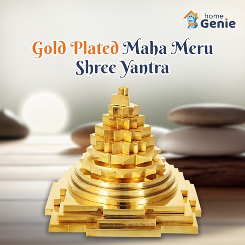 Home Genie Goddess Laxmi Maha Meru Shree Yantra Original Metal for Home Pooja Health Wealth and Prosperity - Image 4