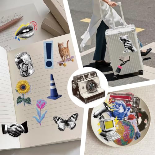 Image of 50 Pieces Trendy Y2K Transparent Stickers for Scrapbooking (Y2K) | Y2K Self-Adhesive Scrapbooking Stickers Supplies Journal Stuffers for Adult Card Making Letters DIY