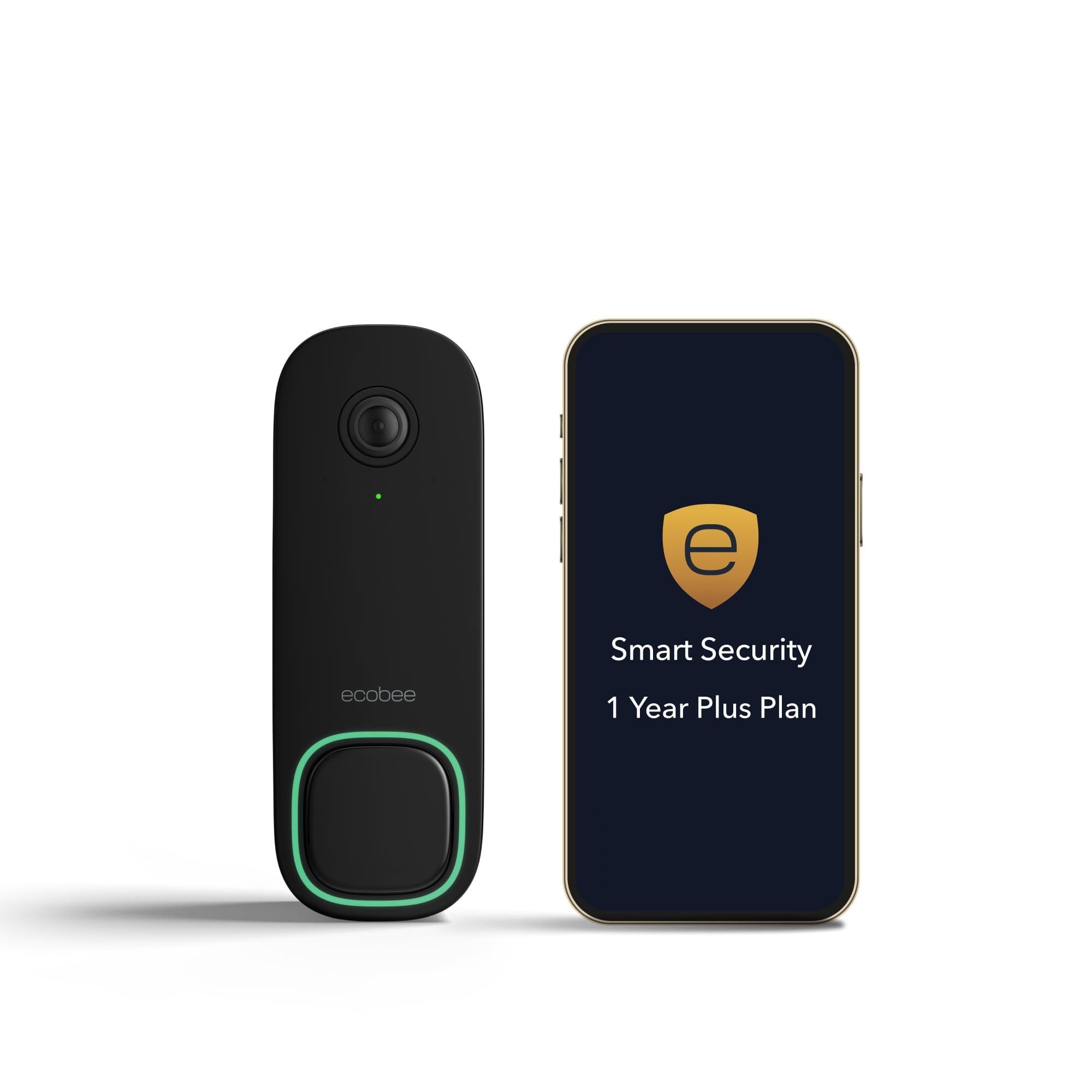 ecobee Wired Smart Doorbell Camera with 1-Year Smart Security Plus