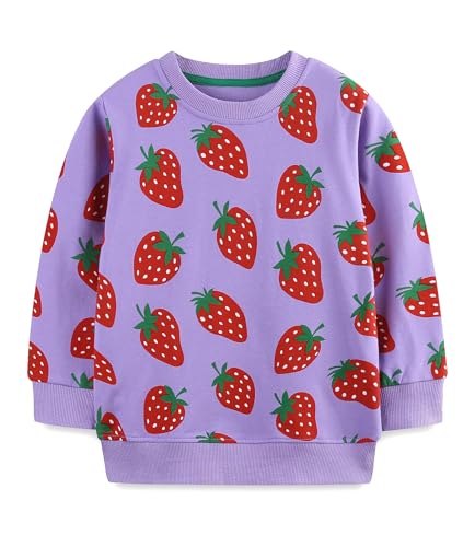 HOMAGIC2WE Girls Sweatshirt Toddler Long Sleeve Crewneck Casual Pullover Cotton Fall Winter Adorable Soft Tops