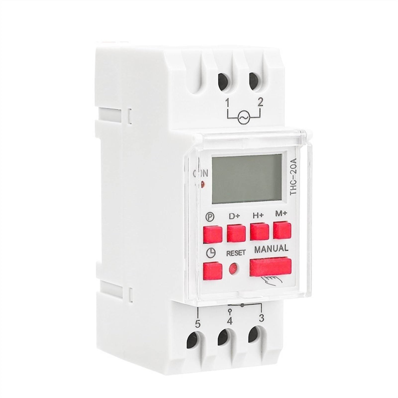 Temporizador semanal programable con batería, temporizador de cuenta regresiva de 7 días, 15 A, 20 A, 30 A, 12 V, 24 V, 110 V, 220 V, 240 V (THC-30A-DC24V)