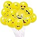 100 Luftballons Helium, XiXiRan Emocions Ballons Smiley, Party Balloons Gelb Set, Latex Luftballons für Geburtstagsdeko Hochzeit Party