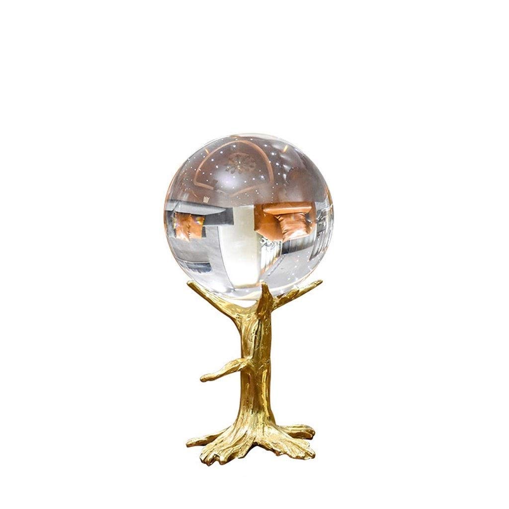 bola de cristal (en la magia occidental) Decoración de la sala de estar, estilo europeo del cobre del oro bola de cristal Crafts Estudio del dormitorio del hogar y otros regalos ideales bola de crista