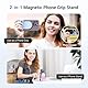 Magnetischer Smartphone Grip, Schwarz iPhone Kameragriff mit Abnehmbarer Drahtloser Fernbedienung, Kompatibel mit Magsafe, Kompatibel für iPhone 15 14 13 12 Android Handy Selfies, Handy-Halterung