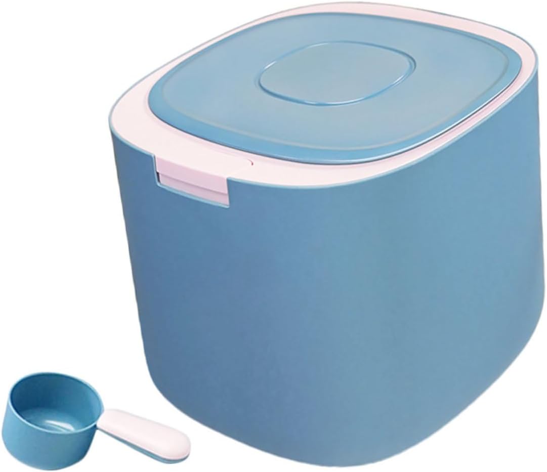 GLEAVI 11l Airtight Cat Food Container Moisture-proof Pet Food Storage Bucket with Lid Sturdy Grain Storage Bin for Dog and Cat Suitable for Household Use
