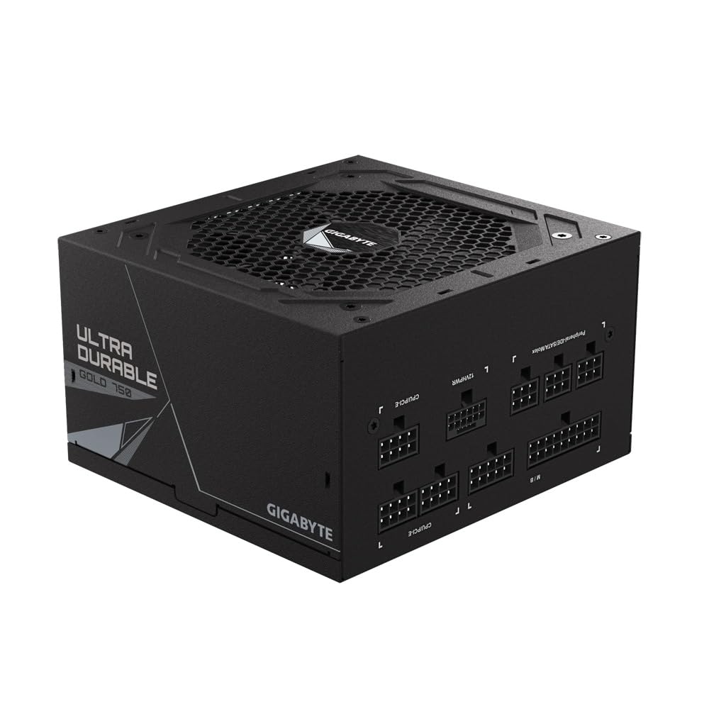 Gigabyte UD750GM PG5 80 Plus Gold - Fuente de alimentación PCIe 5.0 totalmente modular de 750 W, ATX 3.0, conector GPU 12VHPWR, cables planos, 5 años de garantía