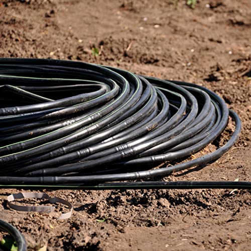 (100' Ft Roll) - Usa Made - 1/4-Inch X Irrigation/Hydroponics Dripline With 6-Inch Emitter Spacing (Brown) (100' Foot Roll) #TOP3