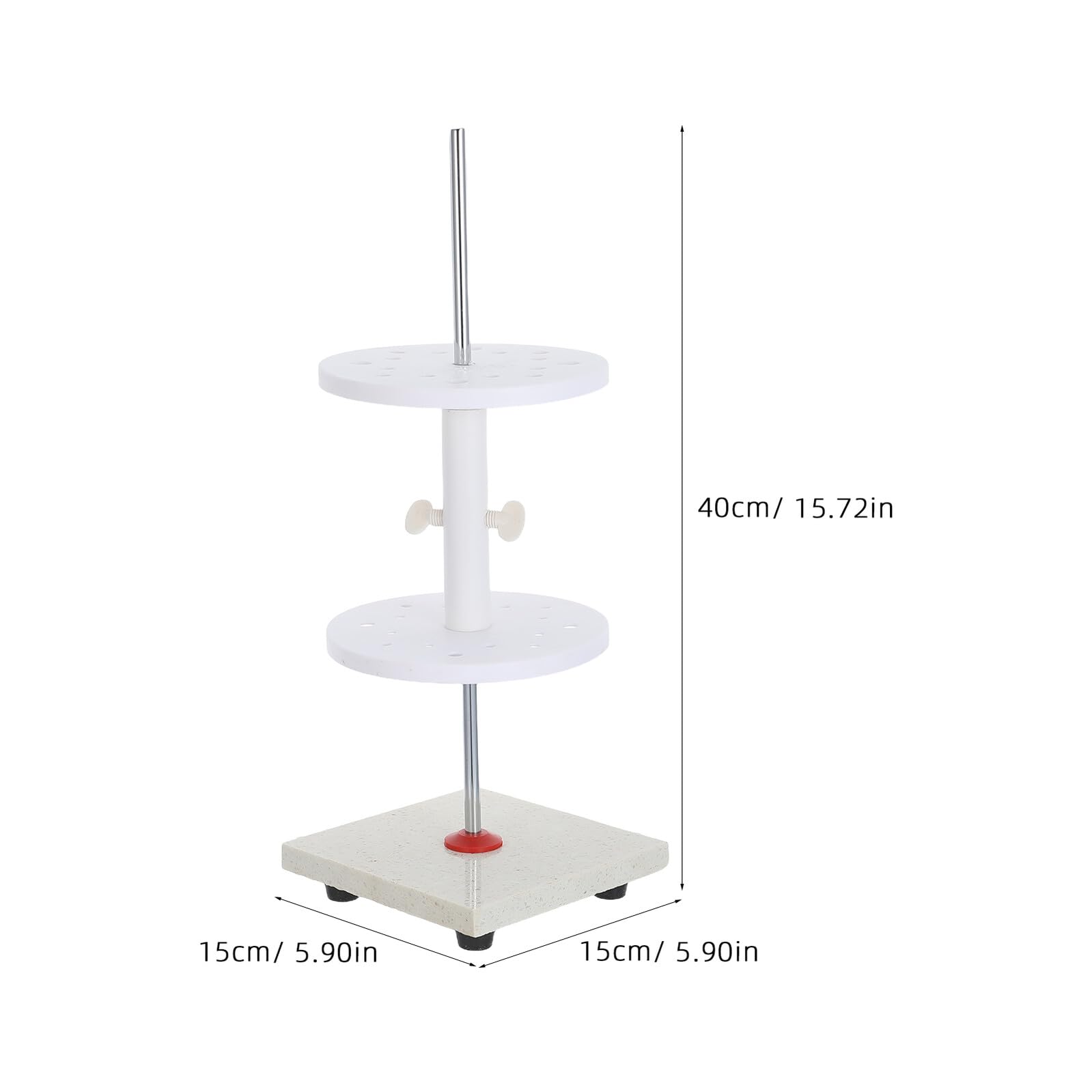 SHINEOFI Soporte para Pipetas de Mármol Diseño Estable y 16 Orificios Giratorios, Organizador Elegante para Suministros de Laboratorio Escolar