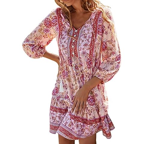 WILLBEST Casual Linen Flutter Sleeve Dress Cover