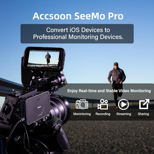 Accsoon SeeMo Pro Video Capture Adapter, SDI HDMI 1080P 60FPS, HDMI to USB-C Video Monitor, Real-time Monitoring/Livestreaming/Recording, Turning Phone into Monitoring, Power iOS Devices