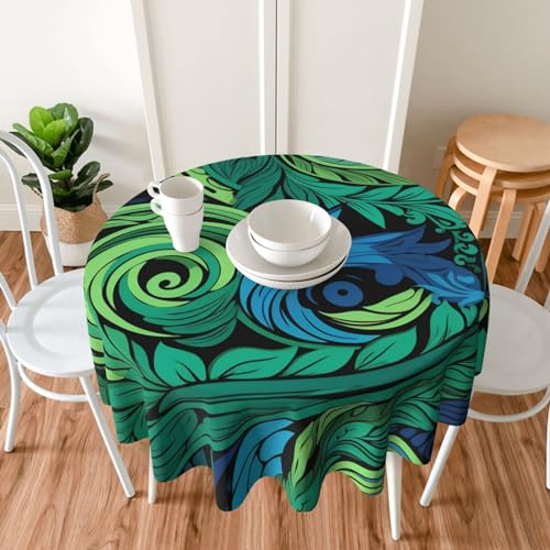 Nappe ronde lavable en machine pour protéger la table des taches de graisse - 6