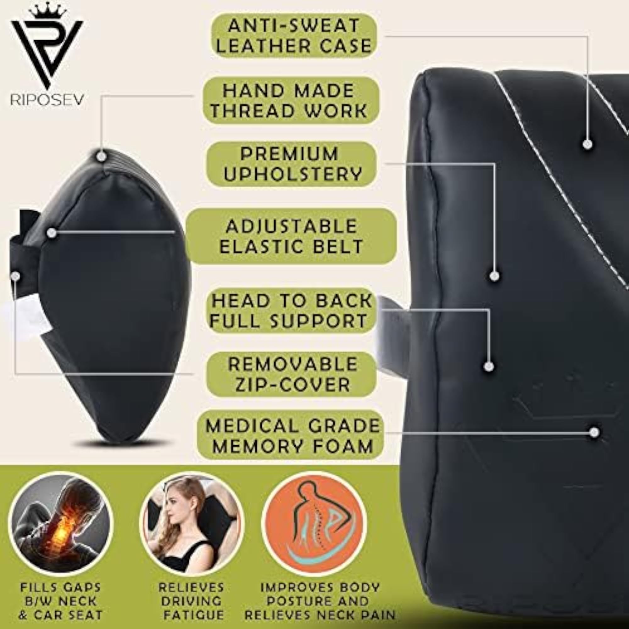 GMV SITMAX Memory Foam Large Backrest Cushion