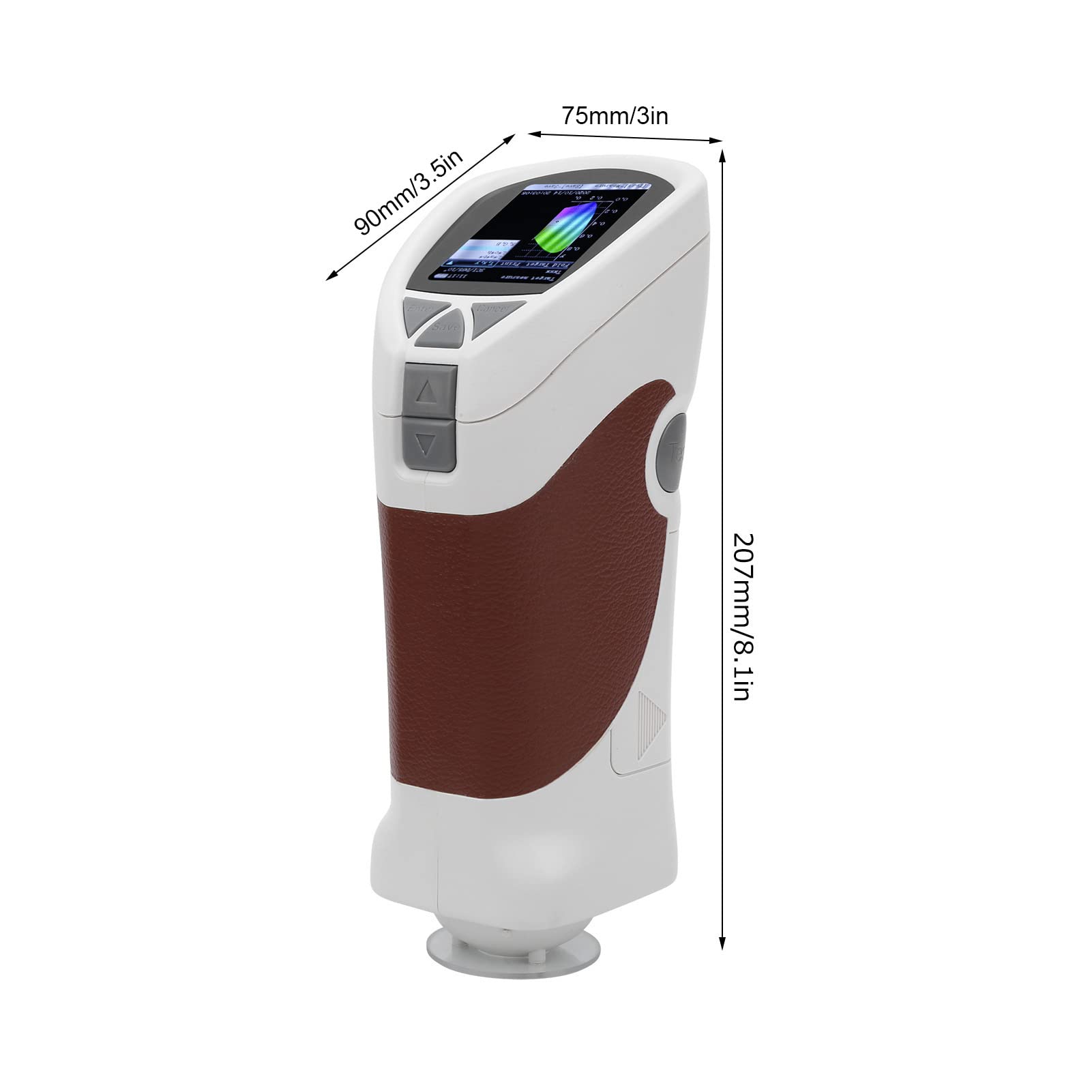 Farbmessgerät, CS-10 8MM ABS Hochpräzises Digitales Colorimeter, Tragbares Color Reader, Farbfächer Digital Bestimmen und Identifizieren für Kunststofftüchern Pulvern