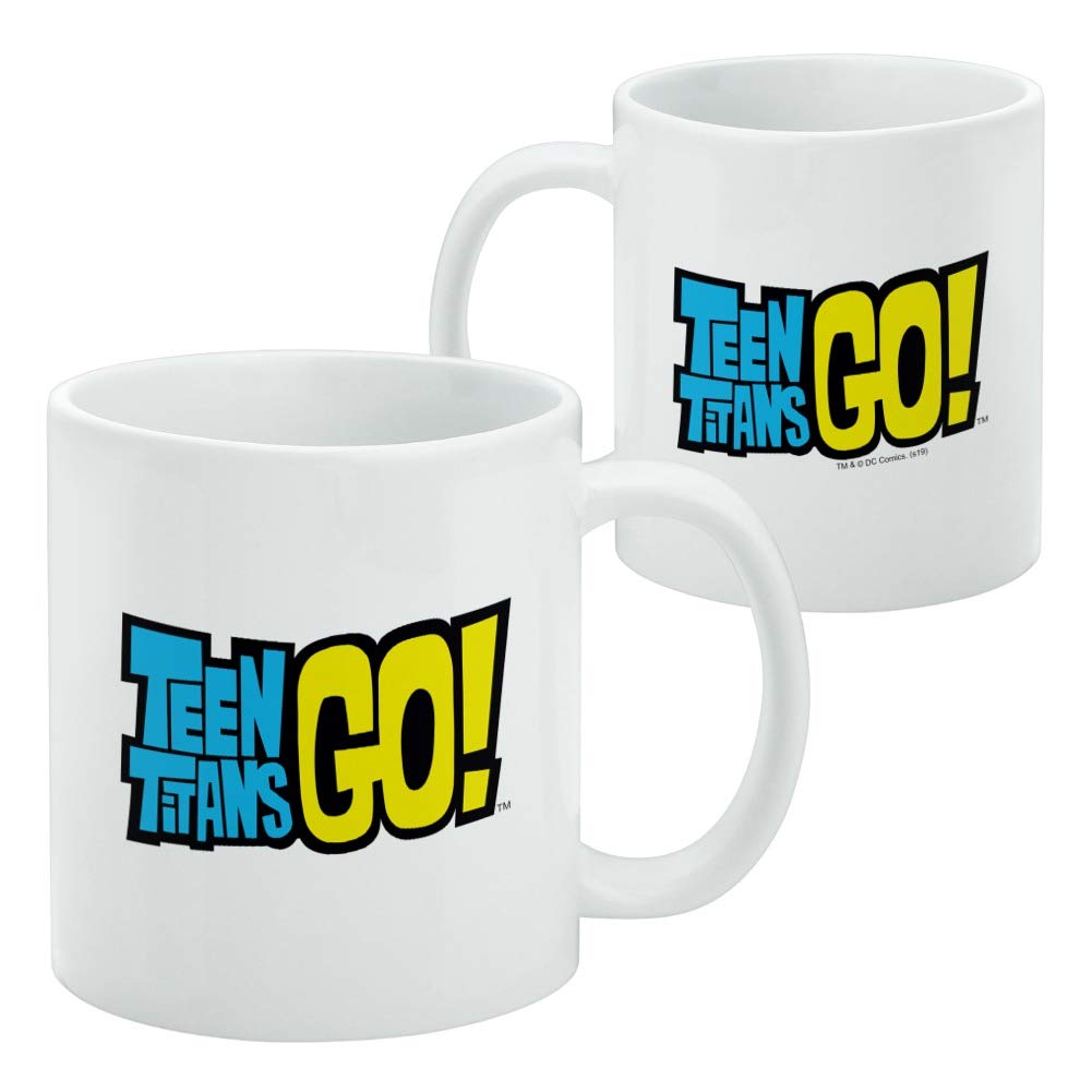 Teen Titans Go! Logo Ceramic Coffee Mug, Novelty Gift Mugs for Coffee, Tea and Hot Drinks, 11oz, White