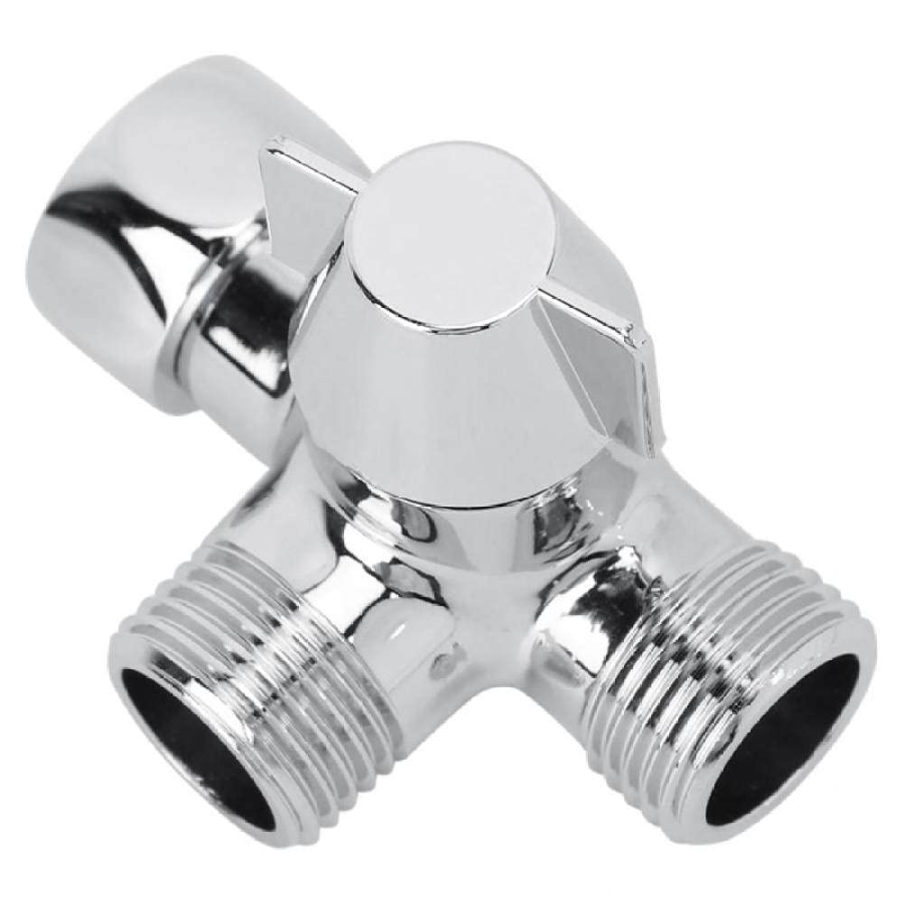 G1/2 "Conector de Ducha de Tres vías Adaptador en Forma de T Válvula desviadora de Agua Ajustable Inodoro Bidet Separador de Agua Grifo Divisor,H Good