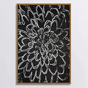 SIGNWIN Canvas Wall Art Black and White Flowers...