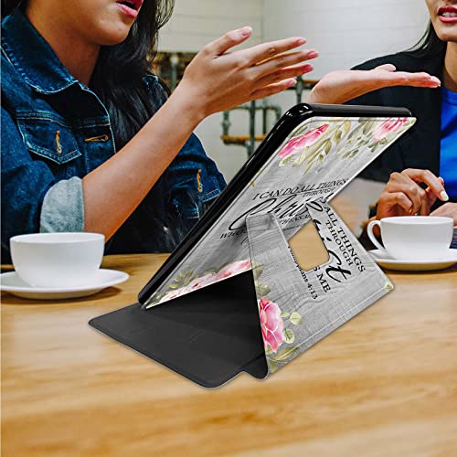 Case For 6" All-New Kindle (11Th Generation 2022 Release)+ Screen Protector,360 Degree Rotating Swivel Pu Leather Stand Cover With Auto Sleep/Wake For Kindle 11Th E-Reader,Bible Verse Philippians 4-13 #TOP4