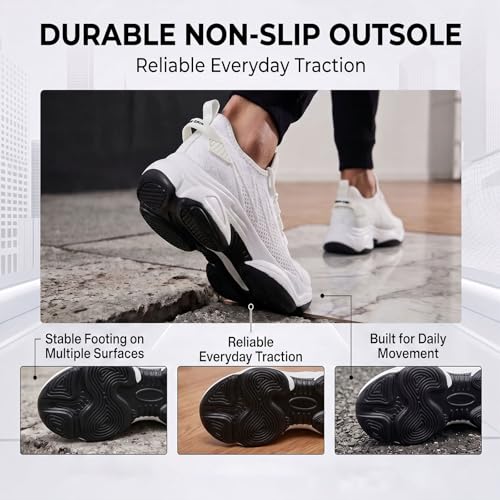 Image of Height Increasing Shoes, Hidden Height Increase Shoes with Arch Support, Breathable Mesh Lightweight Athletic Casual Shoes
