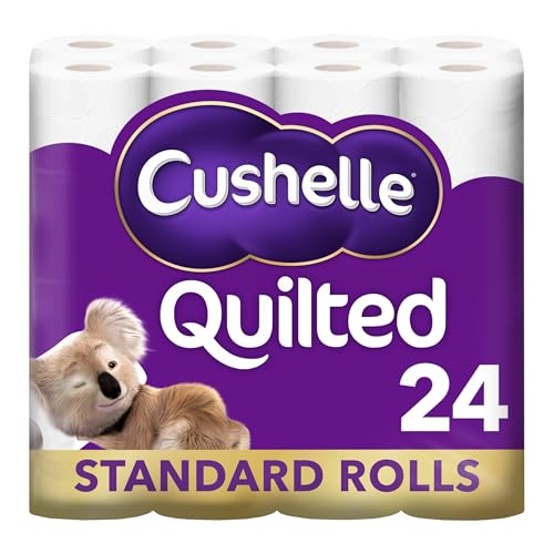Cushelle Quilted Toilet Roll 24 Standard Rolls 3ply Toilet Paper