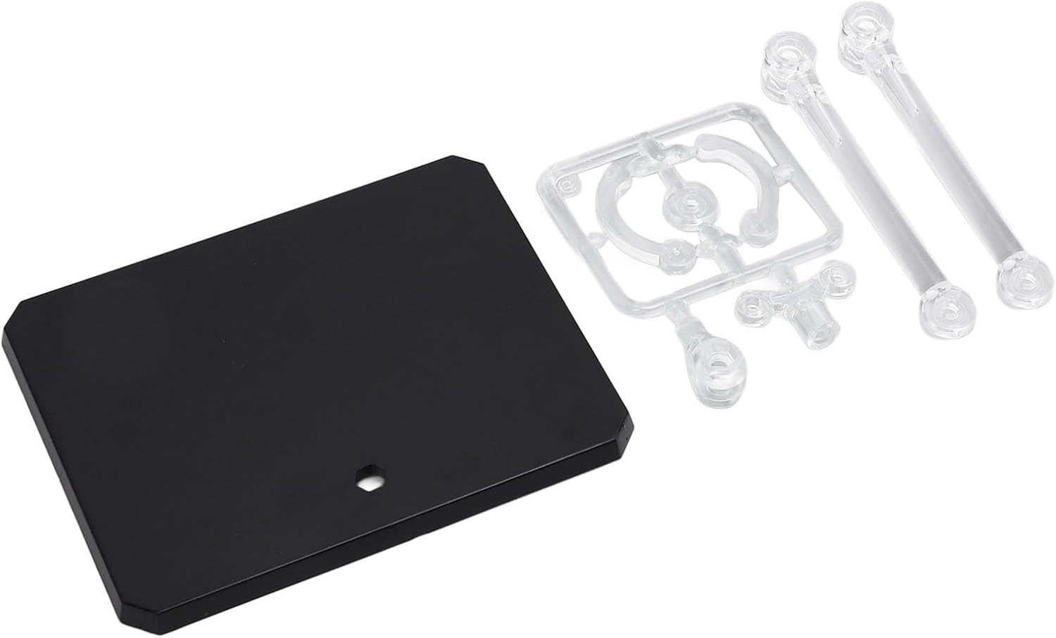 Semme 10 Pcs Action Figure Display Stand Set with Accessories for 6 Inch Dolls Transparent Base for Home Decor (Black)